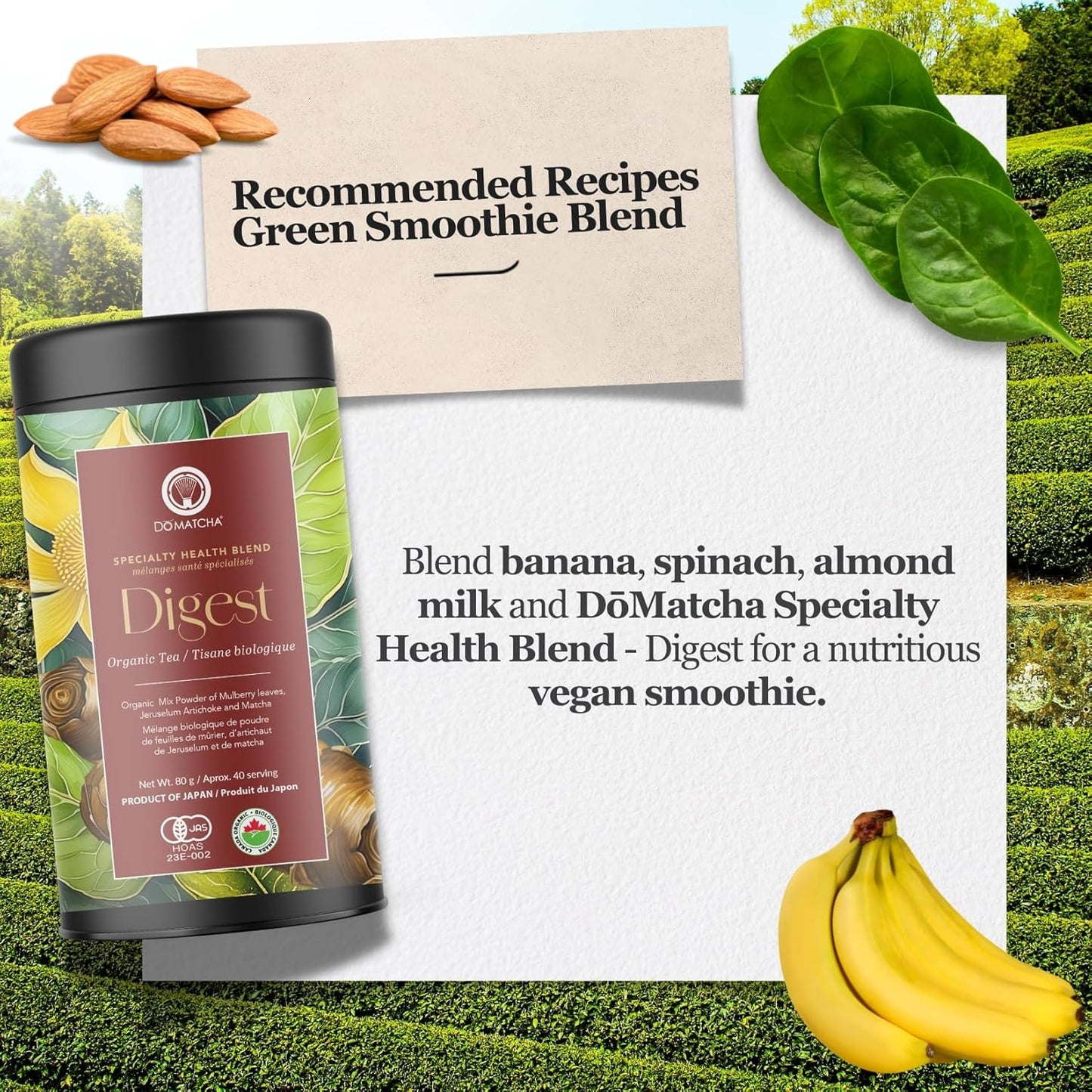 Specialty Health Blends Digest Green Mix, 80g - DōMatcha®