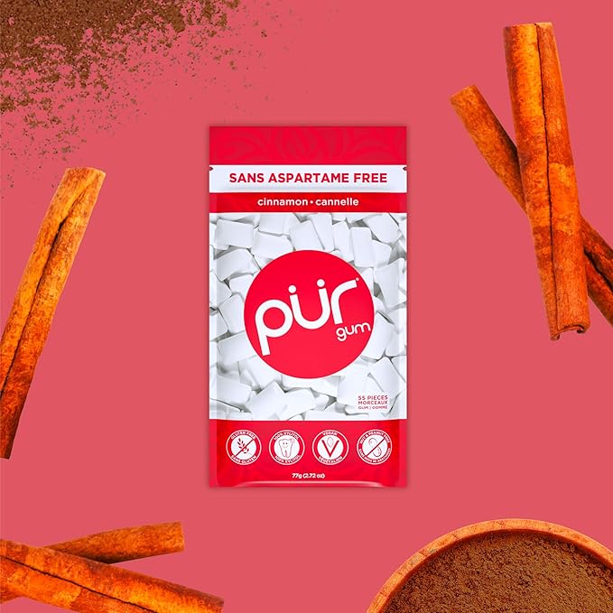 Gum Bag - Cinnamon, 55ct, 12/tray - The Pur Company