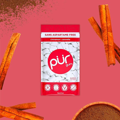 Gum Bag - Cinnamon, 55ct, 12/tray - The Pur Company