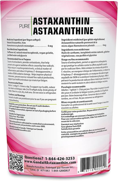 Astaxanthin 4mg, 60 Vcaps - Gandalf