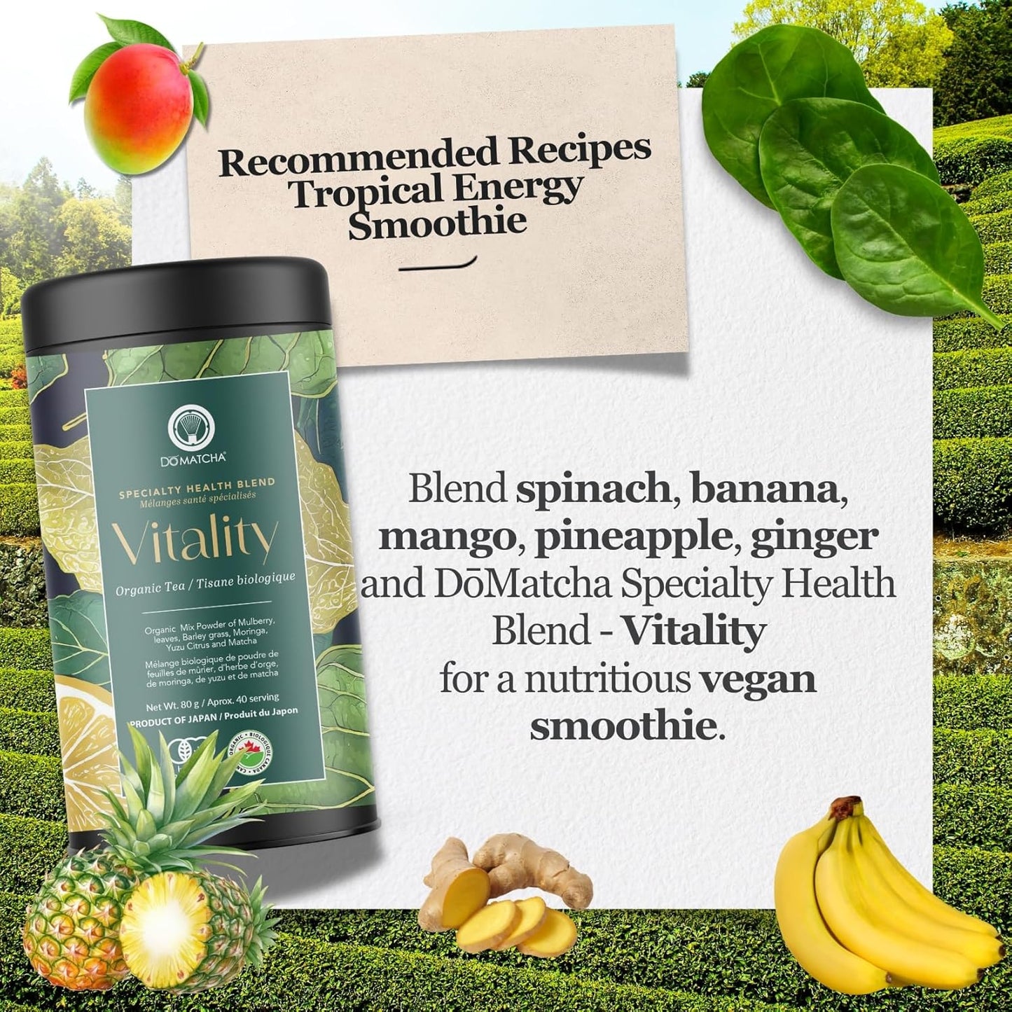 Specialty Health Blend Vitality Green Mix, 80g - DōMatcha®