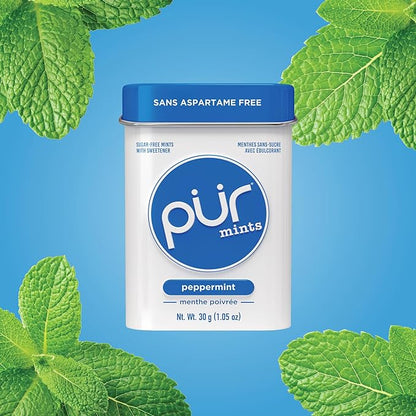 Mints - Peppermint, 30ct, 12/tray - The Pur Company
