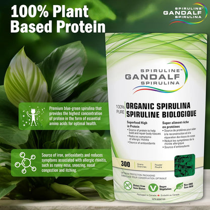 Spirulina Organic, 300g powder - Gandalf
