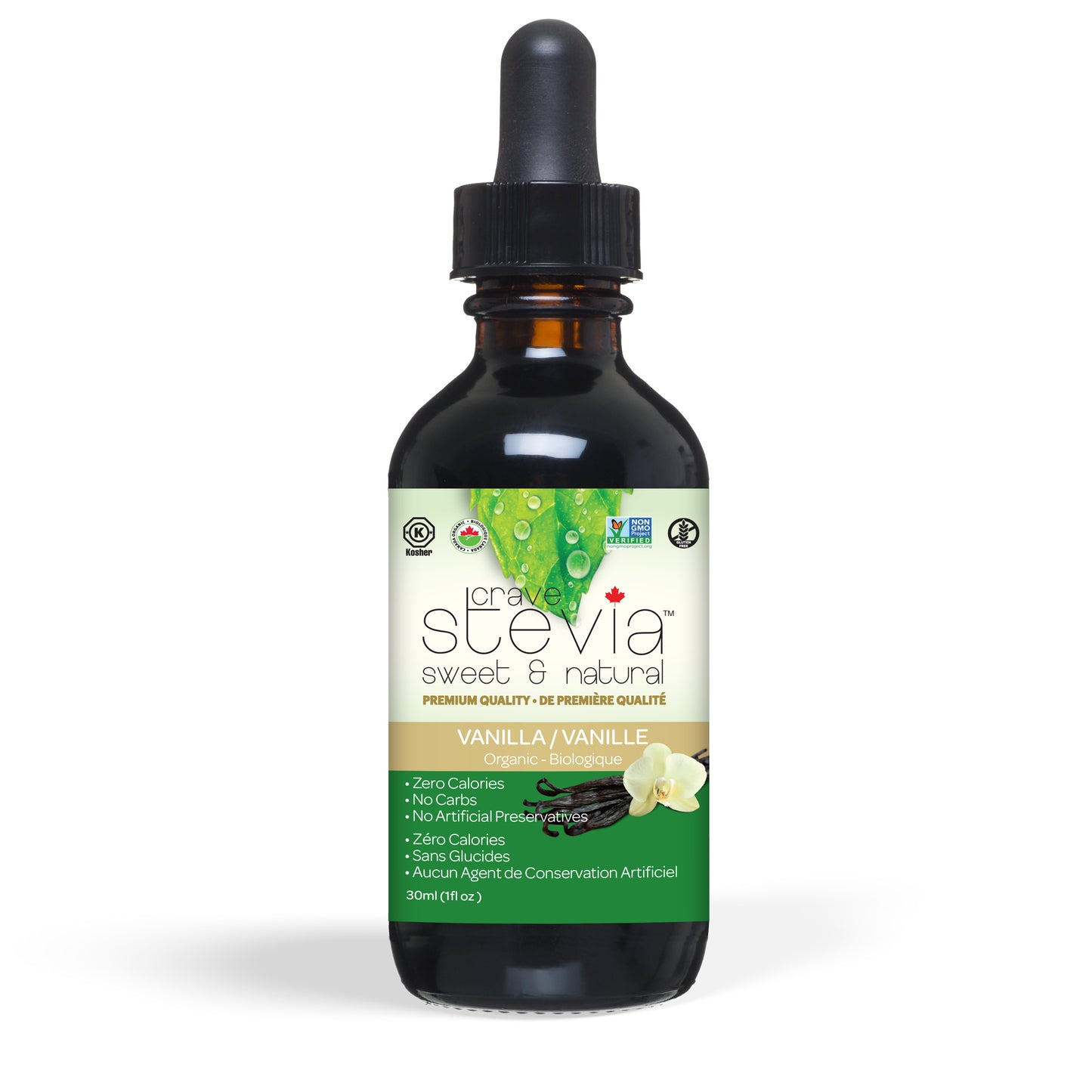 Crave Stevia, Liquid Drops, Vanilla, 50ml