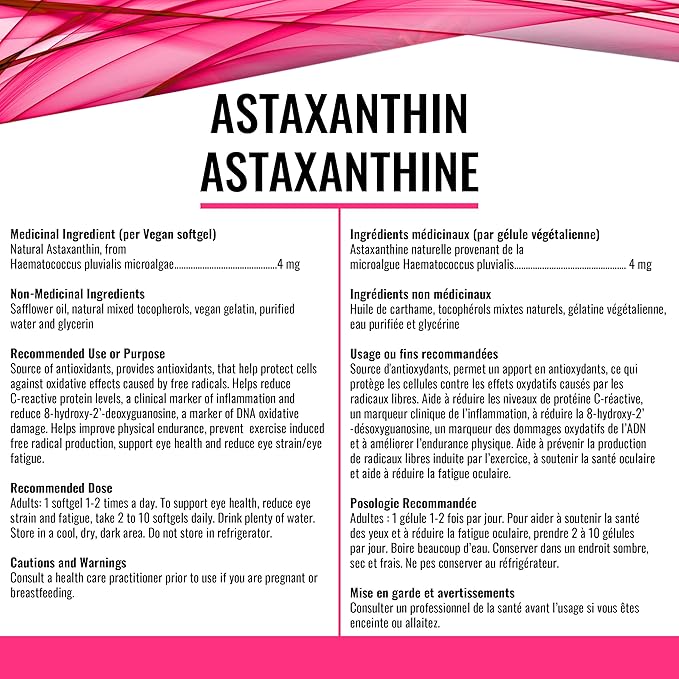 Astaxanthin 4mg, 60 Vcaps - Gandalf