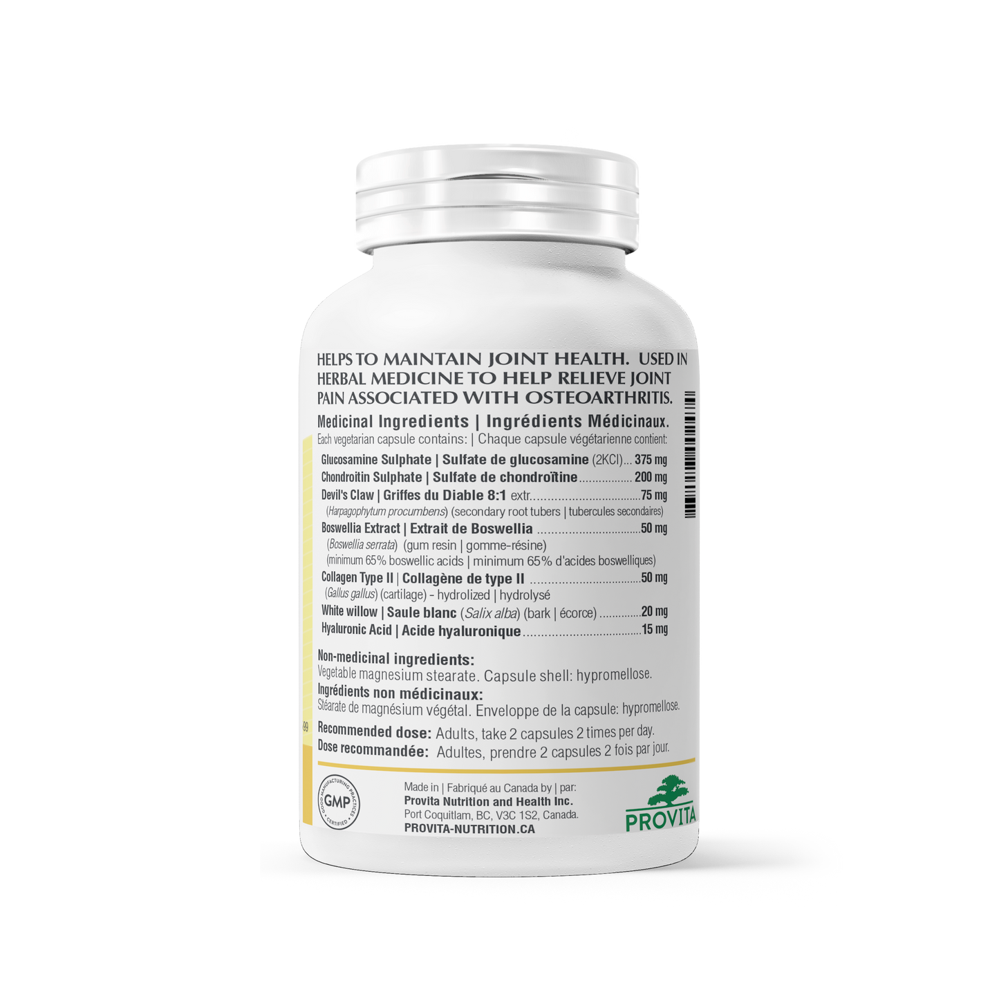 Arthro-FLX Forte 120 gélules - Provita