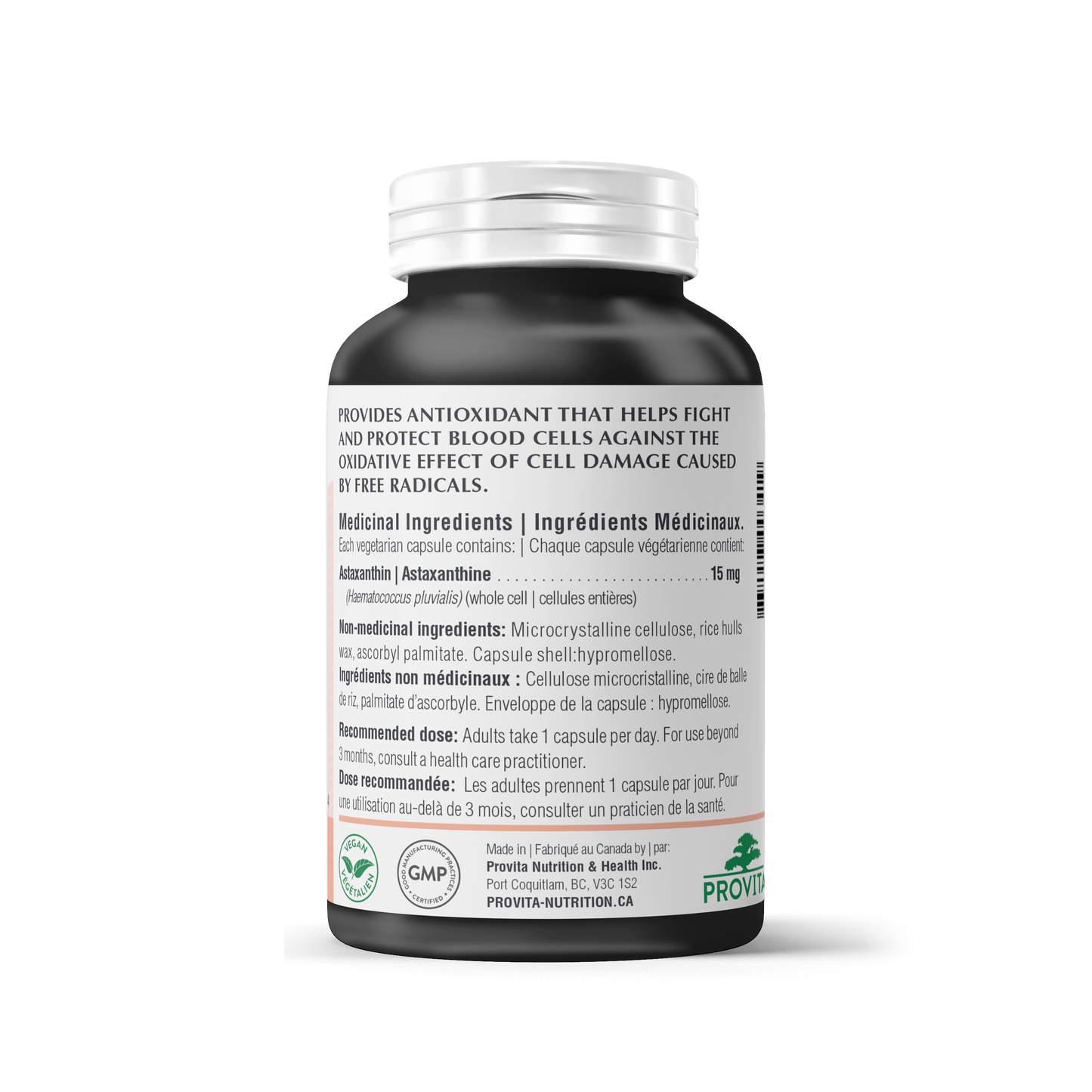 Astaxanthine Forte 30 gélules végétales - Provita