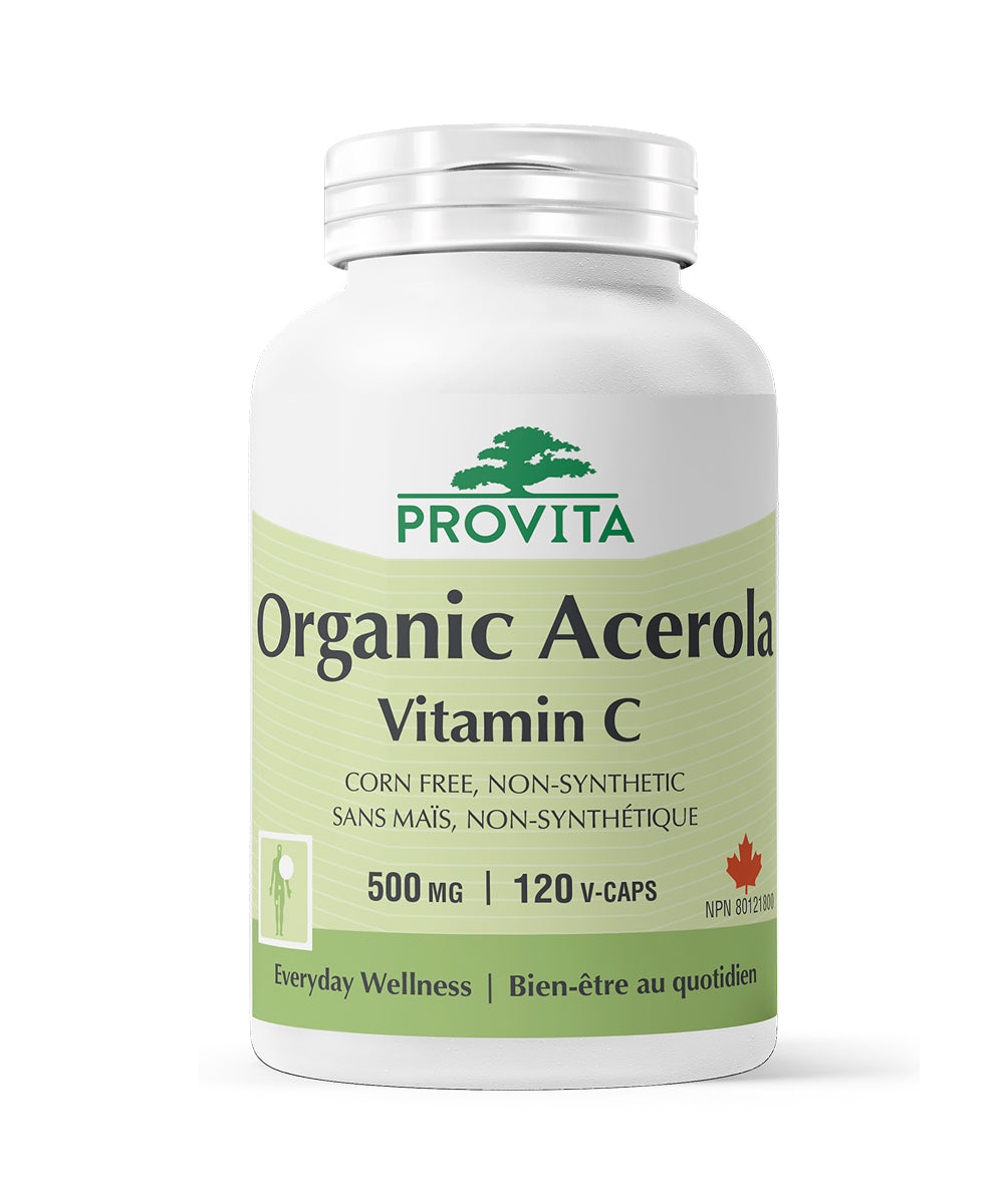 Acerola Organic Vitamin C, 120 vcaps - Provita