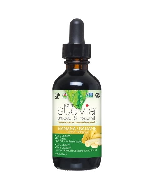 Crave Stevia,  Liquid Drops, Banana, 30ml