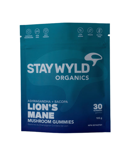 Lion's Mane+Gummy, 30s - Stay Wyld Organics Ltd