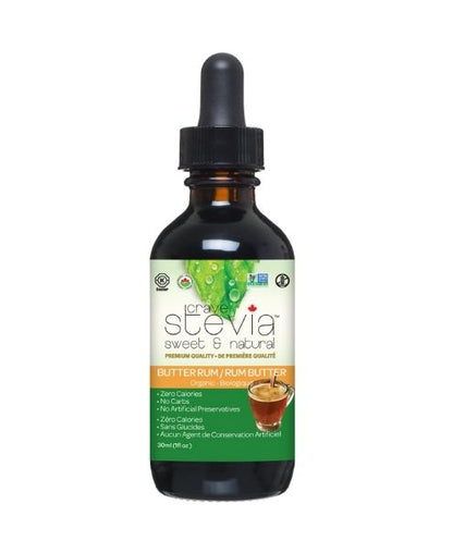 Crave Stevia, Liquid Drops, Butter Rum, 30ml