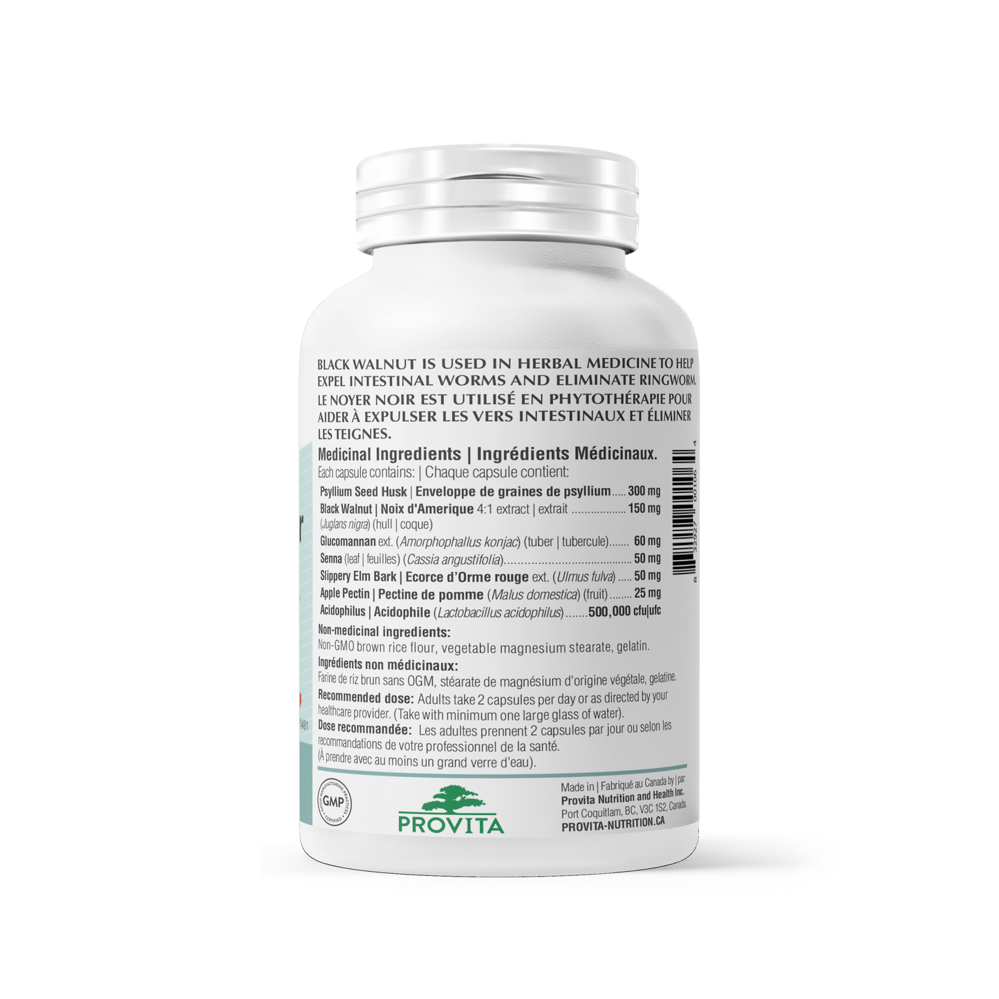 Nettoyant pour le côlon 100 gélules - Provita