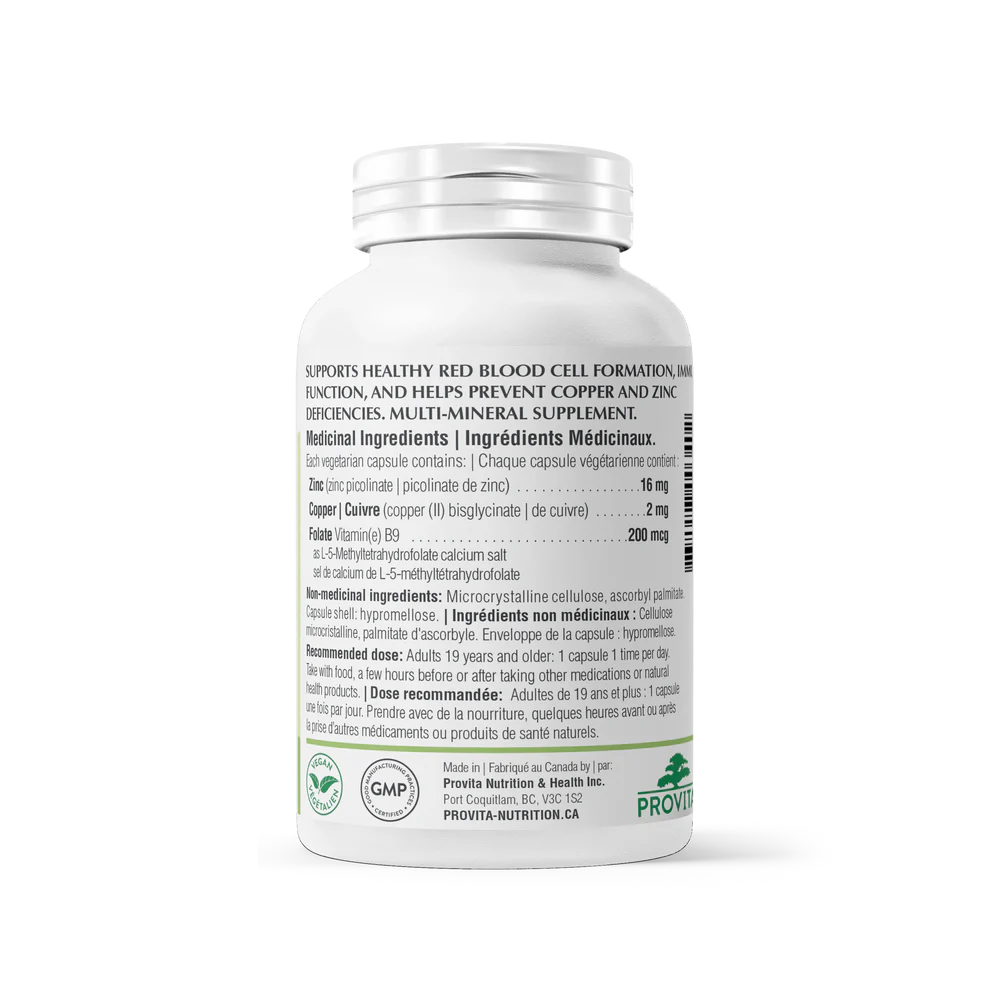 Copper Zinc Balance 90 caps - Provita