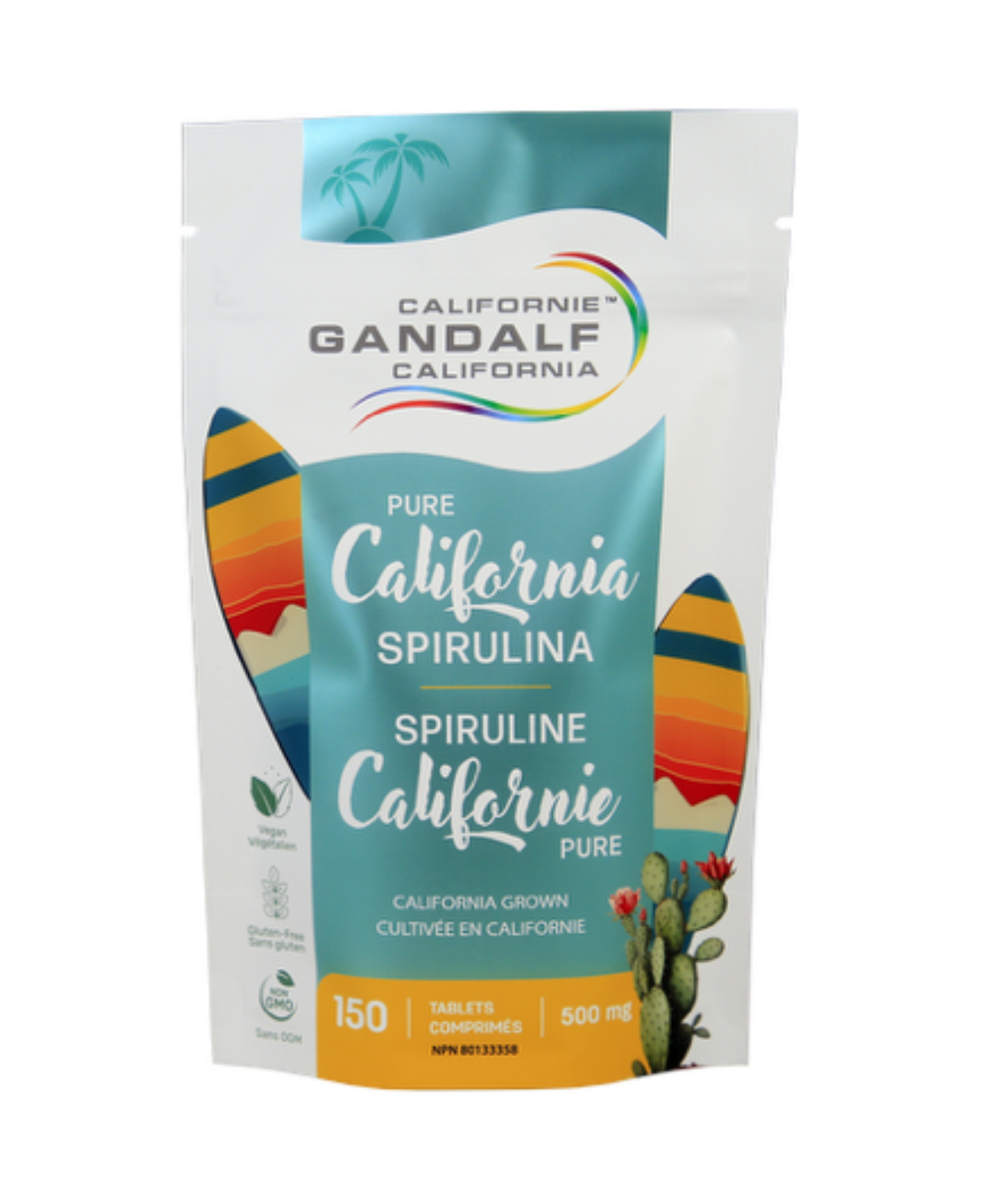 California Spirulina 500mg, 150 tabs - Gandalf