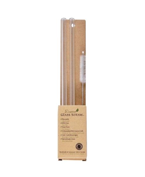 Combo Reg. Straws 10" Straight - Enviro Glass Straws