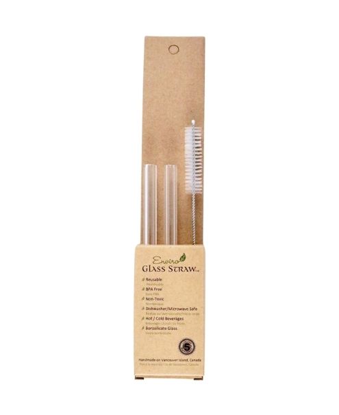 Combo Reg. Straws 6" Straight - Enviro Glass Straws