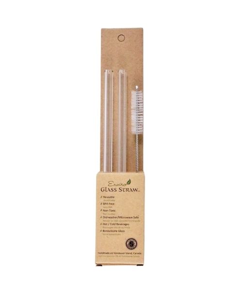Combo Reg. Straws 8" Straight - Enviro Glass Straws