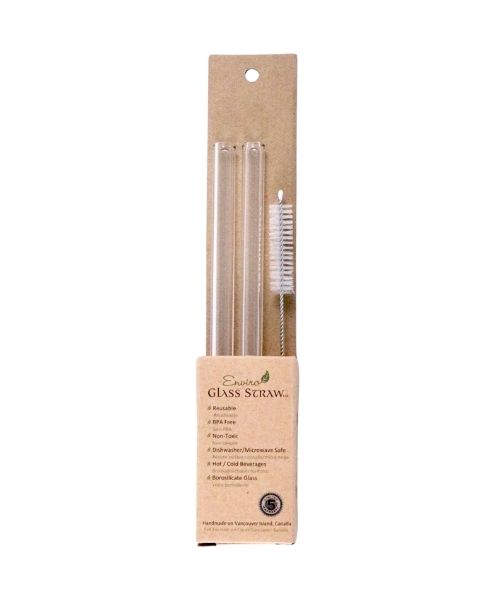 Combo Smoothie Straws 8" Bent - Enviro Glass Straws
