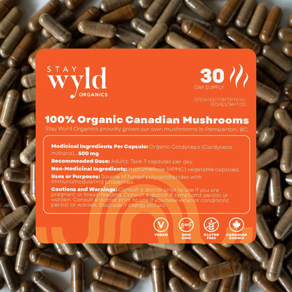 Cordyceps, 90caps - Stay Wyld Organics Ltd