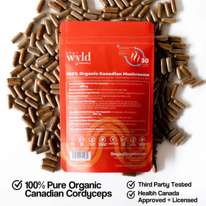 Cordyceps, 90caps - Stay Wyld Organics Ltd