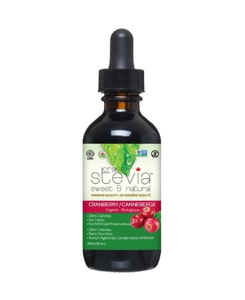 Crave Stevia,  Liquid Drops, Cranberry, 30ml