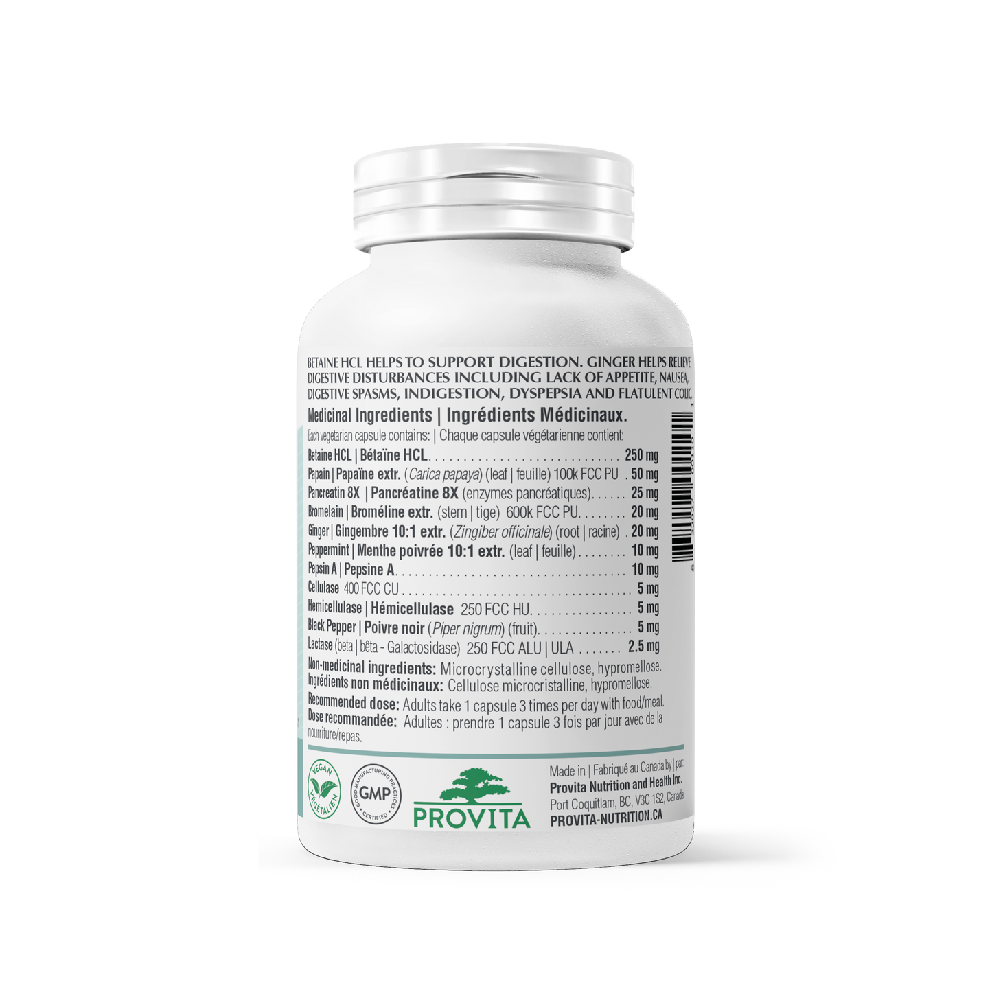 Enzymes digestives 90 gélules - Provita