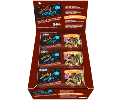 Dark Choco. Almond Superberries 50g 12/Box - Wholly Noggin Foods Ltd