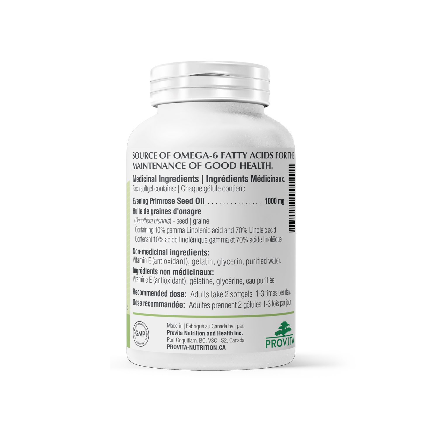 EPO-1000, Evening Primrose Oil, 60 softgels - Provita