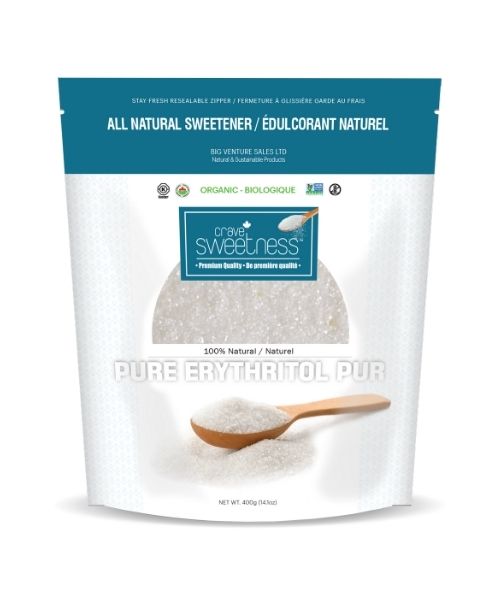 Crave Stevia 100% Organic Erythritol 400g