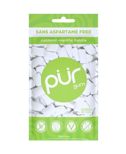 Gum Bag - Cool Mint, 55ct, 12/tray - The Pur Company
