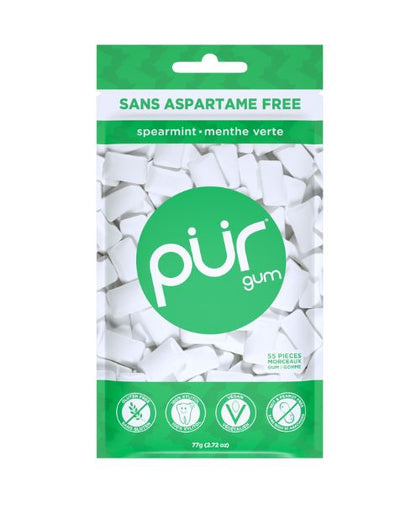 Gum Bag - Spearmint, 55ct, 12/tray - The Pur Company
