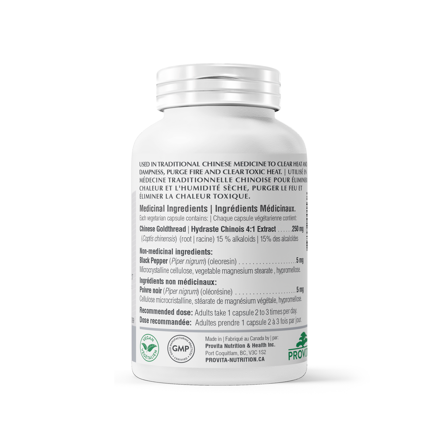Hydraste Coptis C1000 90 gélules - Provita