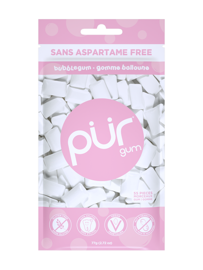 Gum Bag - Bubblegum, 55ct, 12/tray - The Pur Company