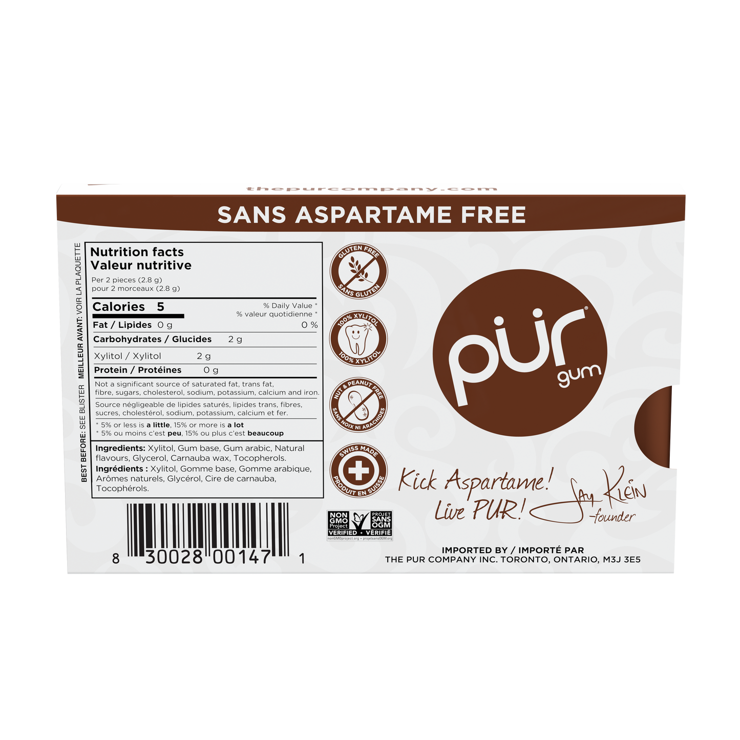 Chocolate Mint Blister Pack, 9ct, 12/tray - The Pur Company