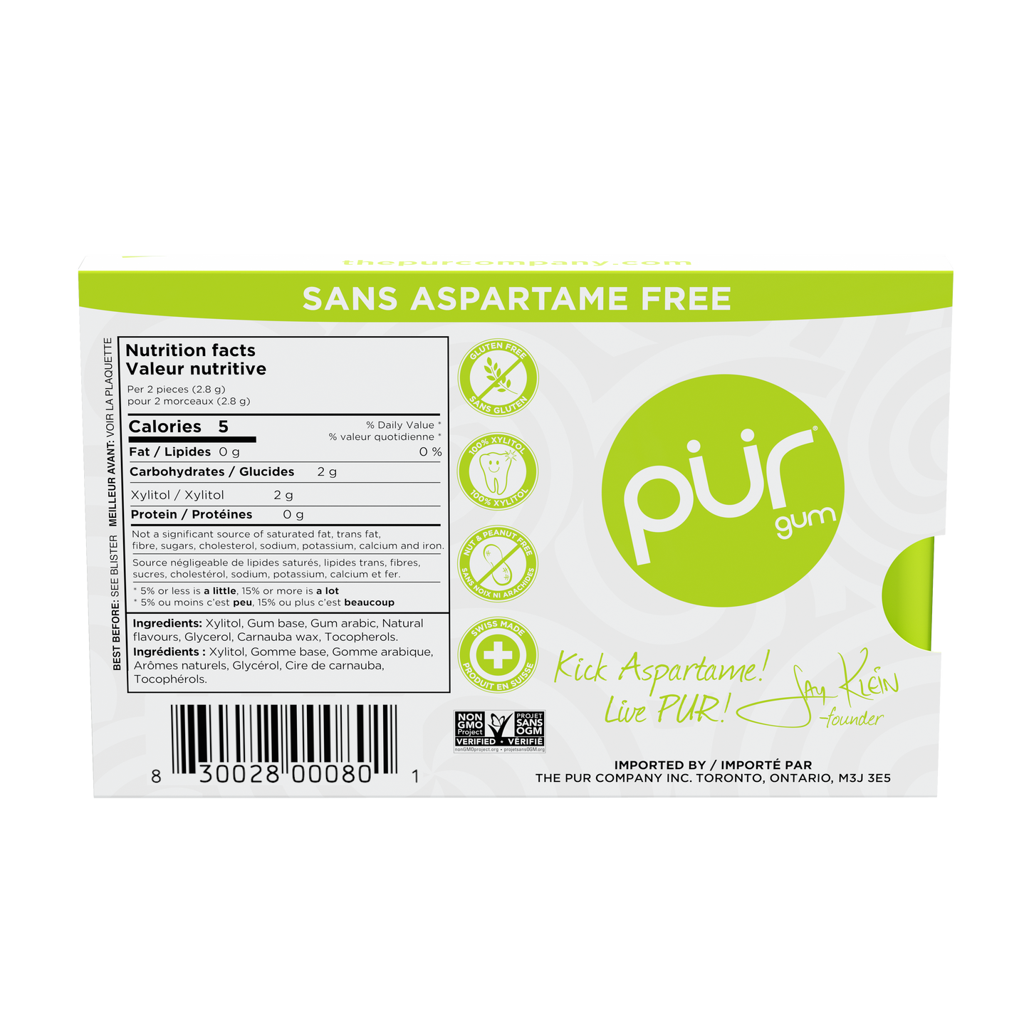 Cool Mint Blister Pack, 9ct, 12/tray - The Pur Company