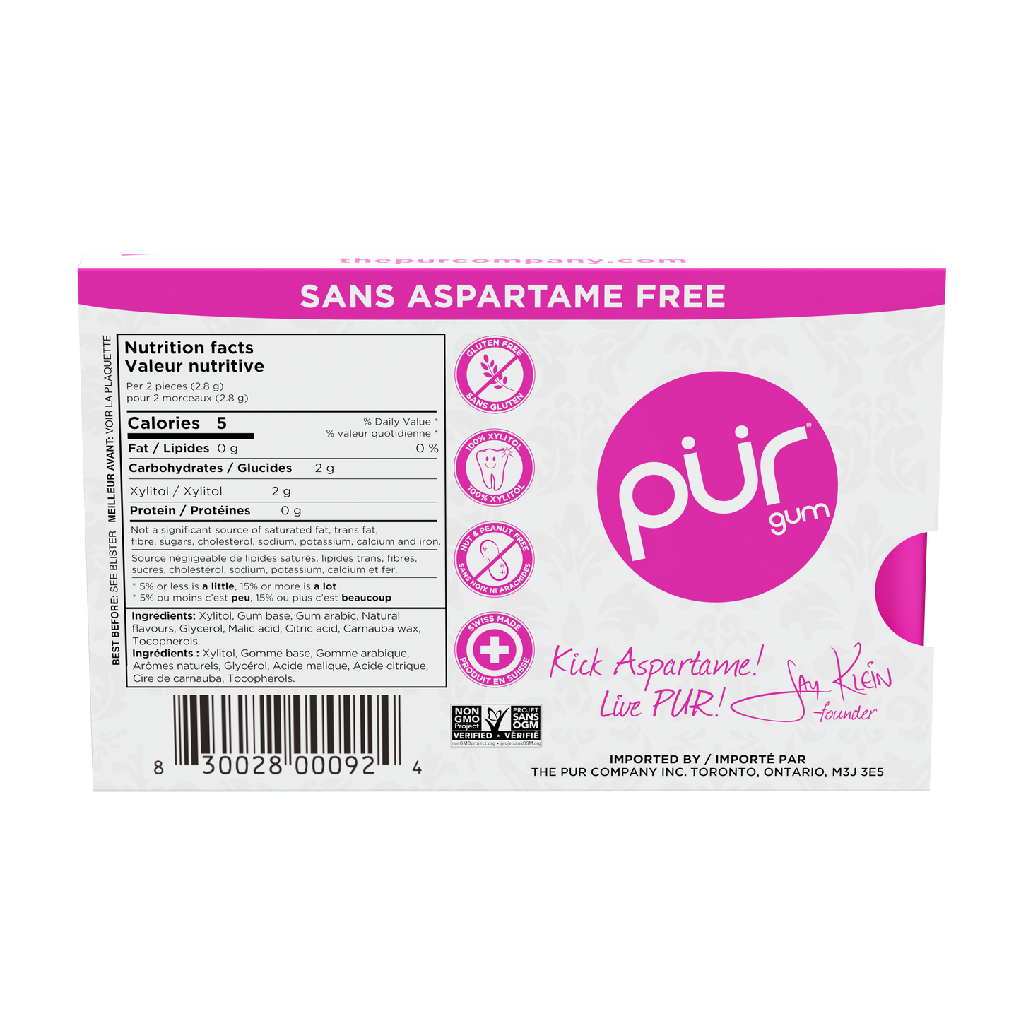 Pomeganate Mint Blister Pack, 9ct, 12/tray - The Pur Company