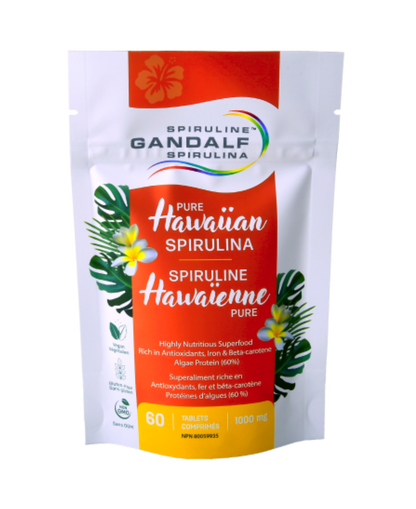 Hawaiian Spirulina 1000mg, 60 tabs - Gandalf