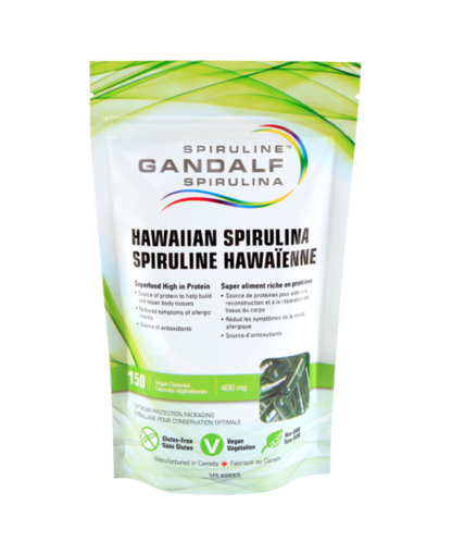 Hawaiian Spirulina 400mg, 150 Vcaps - Gandalf