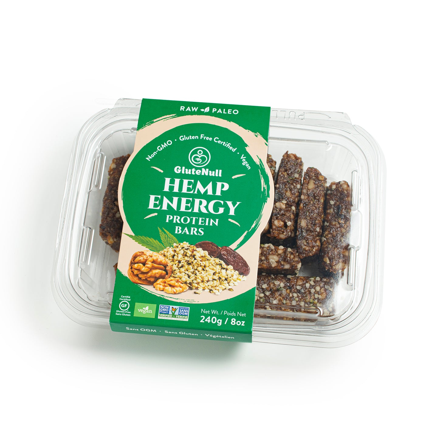 Raw Hemp Energy Bar,240g - Glutenull