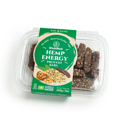 Raw Hemp Energy Bar,240g - Glutenull