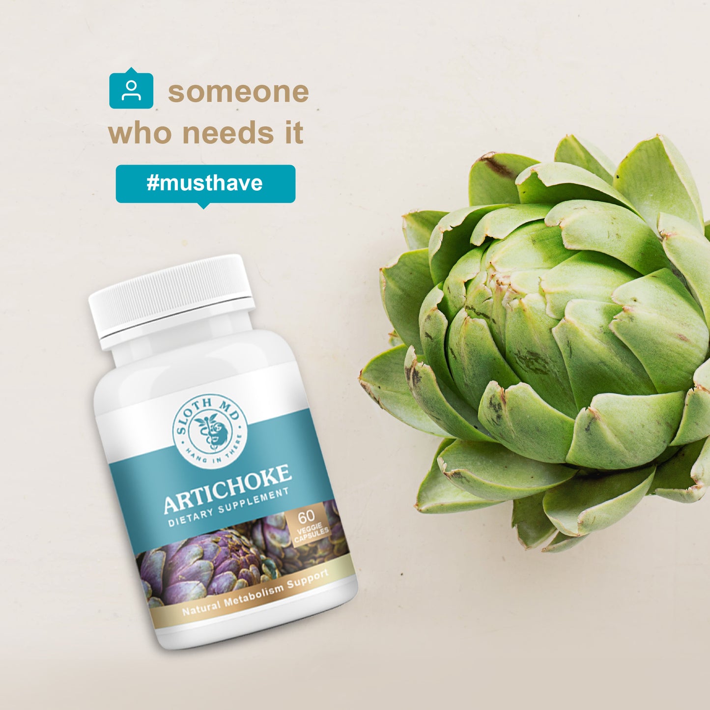 Artichoke, 60vcaps - Sloth Medical