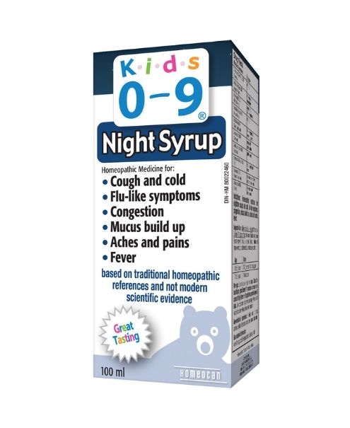 Kids 0-9 Night Cough&Cld,100ml - Homeocan