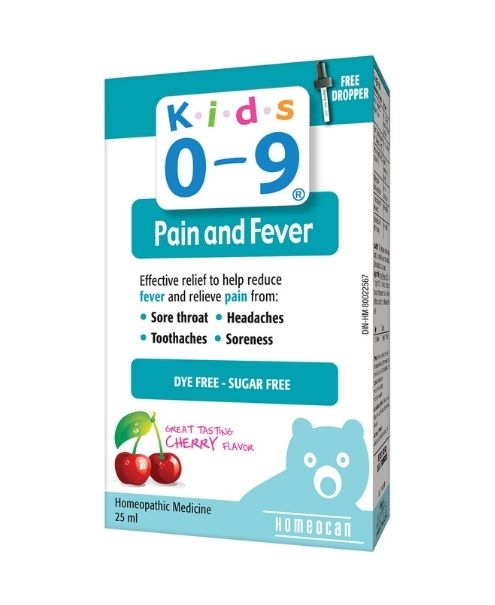 Kids 0-9 Pain & Fever, 25 Ml - Homeocan