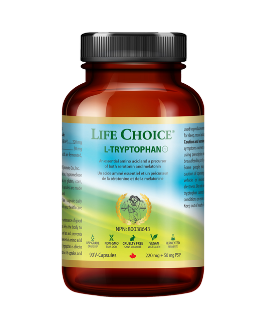 L-Tryptophan220+50mg B6,60vcap - Life Choice
