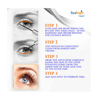 Lush Lash & Brow Serum, 5ml - Hyalogic