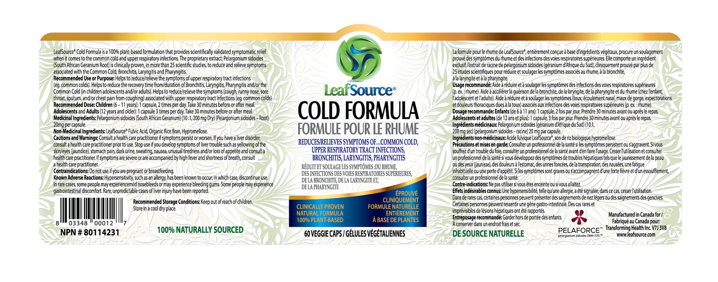 Cold Formula, 100s - LeafSource