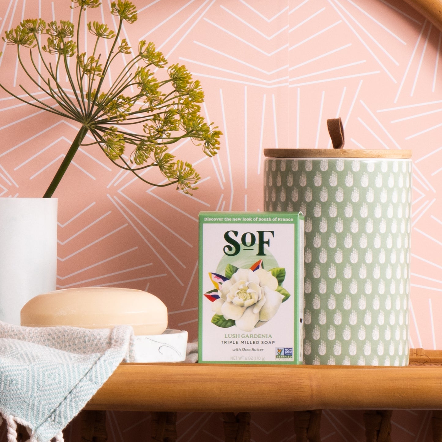 Natural Soap Lush Gardenia, 170 g - South Of France