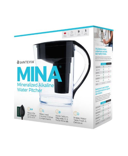 MINA Pitcher Black - Santevia Systems