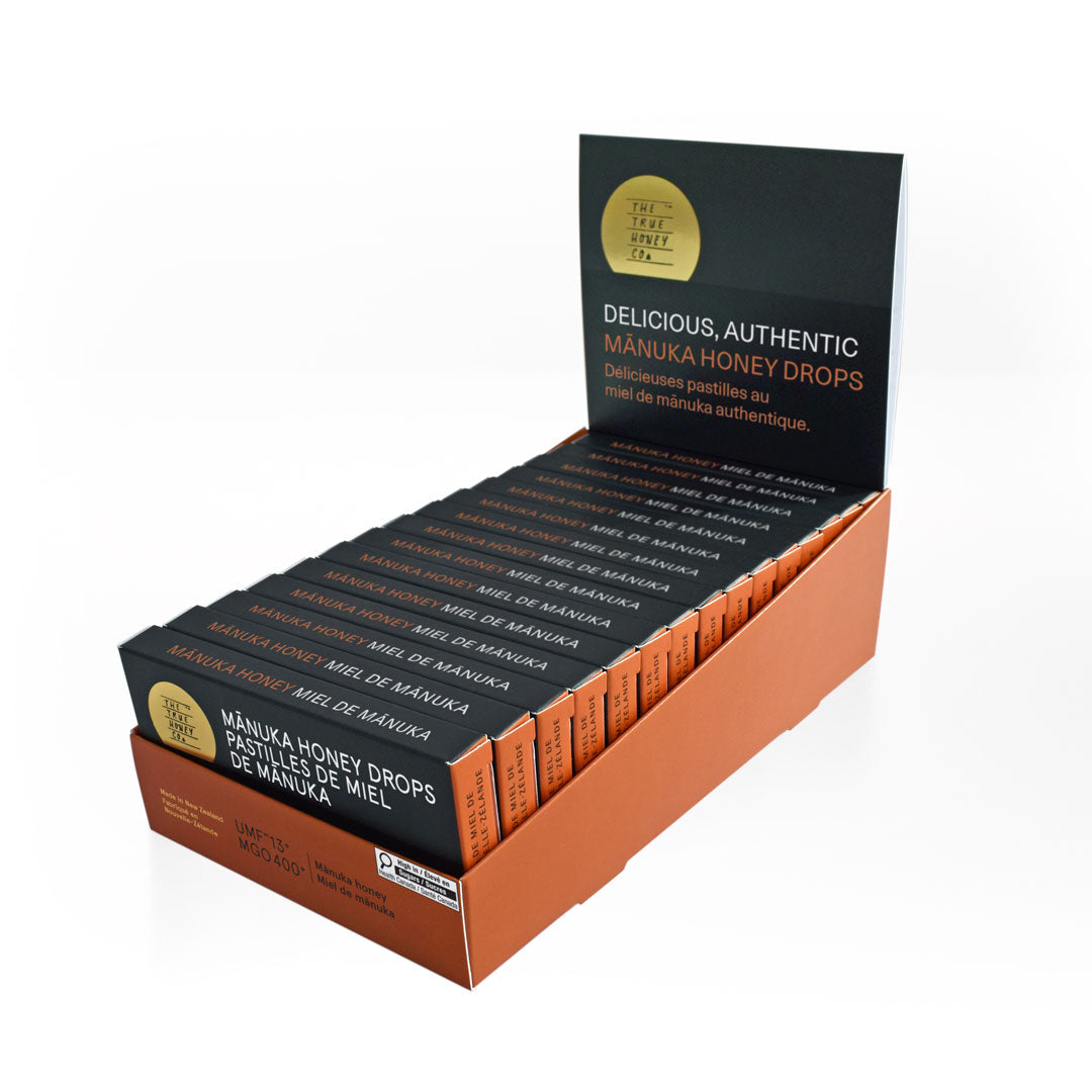 Original Manuka Honey Drops, 15ct/Display - The True Honey