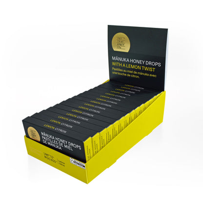 Lemon Manuka Honey Drops, 15ct/Display - The True Honey